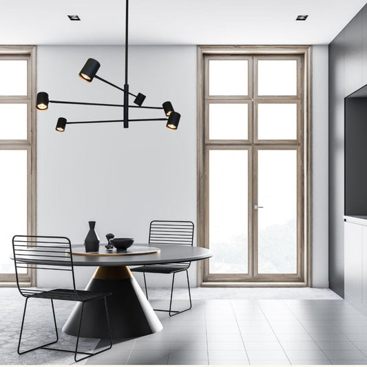 PELO Matte Black Pendant Light - 6 Light ** New Arrival ** - V&M IMPORTS Australia