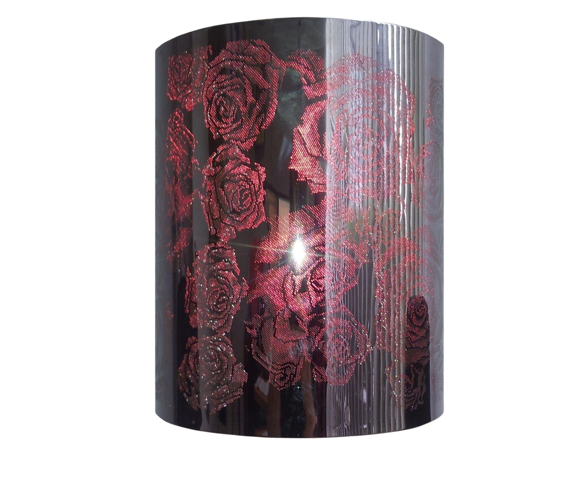 Rose Patterned Laser Cut Chrome Lamp Shade - CLEARANCE - V&M IMPORTS Australia