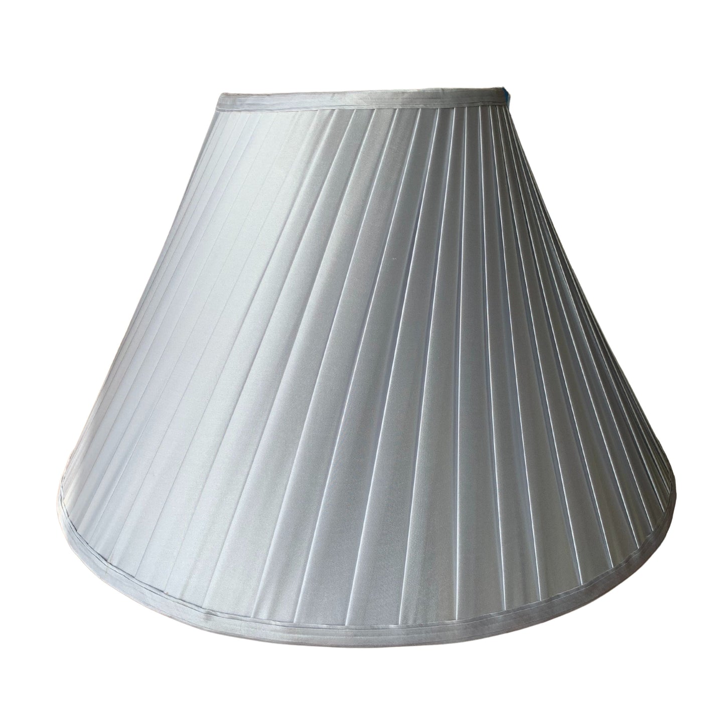 Large Silver Satin Pleated Shade | Limited Avalability