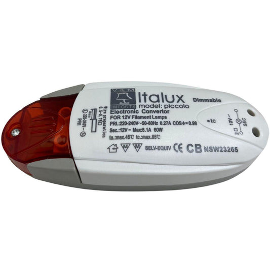 Electronic Transformer 12V DC 60Watt - Dimmable - LED - Downlights - Globes - V&M IMPORTS Australia