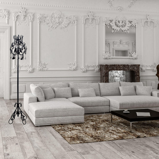 Venice Black Chic Crystal Floor Lamp Chandelier - 3 Light - V&M IMPORTS Australia