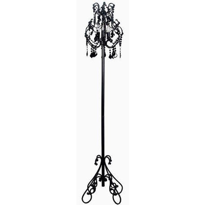 Venice Black Chic Crystal Floor Lamp Chandelier - 3 Light - V&M IMPORTS Australia
