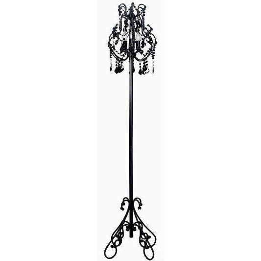 Venice Black Chic Crystal Floor Lamp Chandelier - 3 Light - V&M IMPORTS Australia